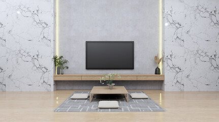 living room design with japanese style