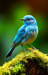 Naklejka premium portrait of a beautiful white bird, generative ai