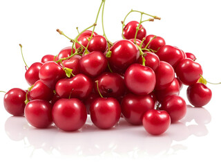 Fototapeta na wymiar cherries isolated on white