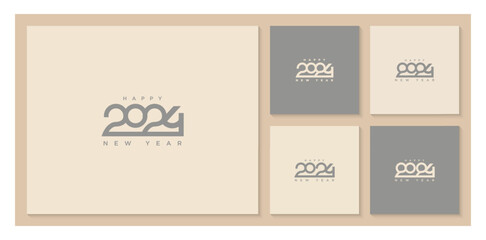 slightly darker and softer coloring for the 2024 new year celebration banner.