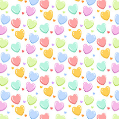 Hand Drawn Candy Pastel Color Pattern Vector Illustration.