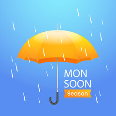 Illustration Monsoon Season Celebration Vector Illustration.