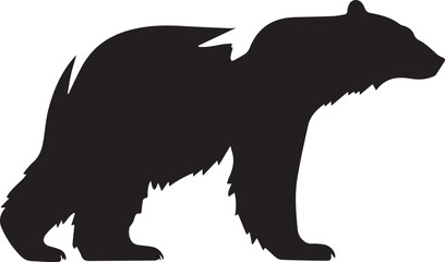 Polar bear Black And White, Vector Template Set for Cutting and Printing