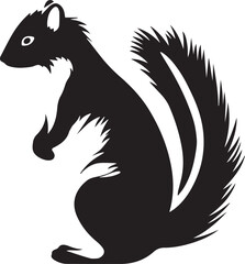 Skunk Black And White, Vector Template Set for Cutting and Printing