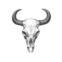 Fototapeta premium bone skull cow horn ai generated