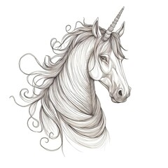 floral whimsical unicorn ai generated