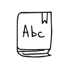 books. to read. education. teach. the science. knowledge. paper. print. archive. student. school. study. vector. on a white background. doodle.