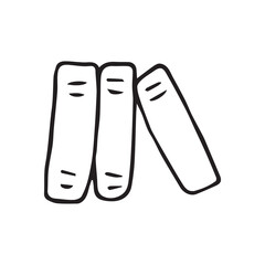 books. to read. education. teach. the science. knowledge. paper. print. archive. student. school. study. vector. on a white background. doodle.