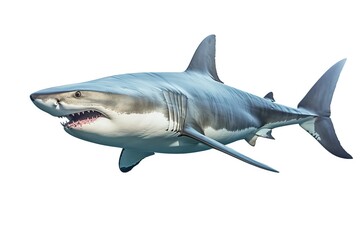 Naklejka premium Shark on the white background, isolated