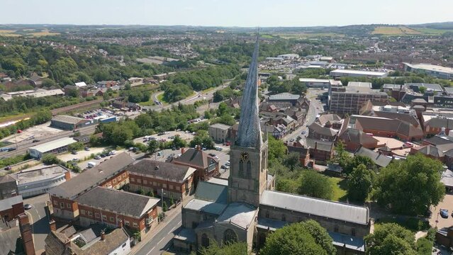 Strange church in Chesterfield, England