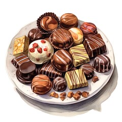 chocolate candy on a plate