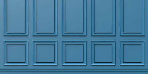 Wall beadboard wood decoration. Classic blue wainscot Retro wooden panel background.