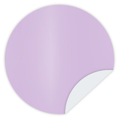 Purple Glossy Bent Sticker