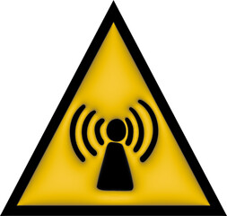 3D Danger sign