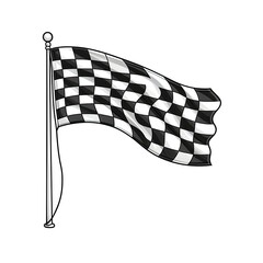 Fototapeta premium auto racing flag ai generated