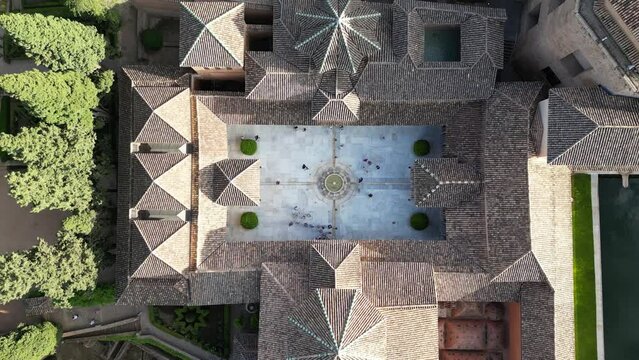 The Patio of the Lions (Patio de los Leones), Nasrid Palaces, Alhambra, Granada