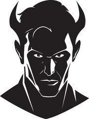 Devil man, Evil Man with horns, Vector illustration, SVG