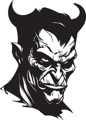 Devil man, Evil Man with horns, Vector illustration, SVG