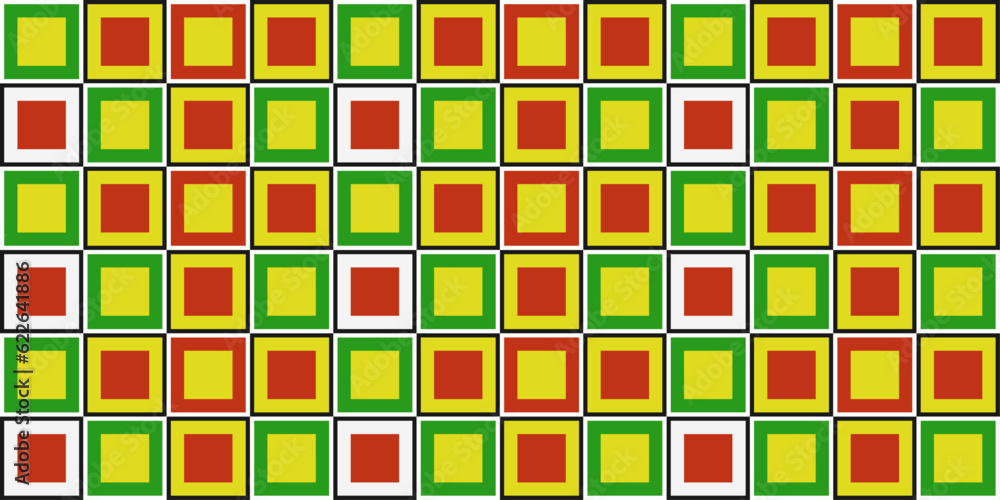 Fototapete colored mosaic tiles. vector tile with repeating colored cells. repeating pattern grid.