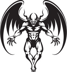 Biblical scary demon, Evil demon Vector Illustration, SVG