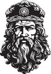 Ancient greek god sculptures, Greece mythology god,  vector Illustration, SVG