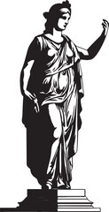 Ancient greek sculptures, Greece mythology sculptures, vector Illustration, SVG