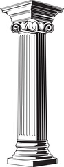 Ancient  Greek columns vector illustration, SVG