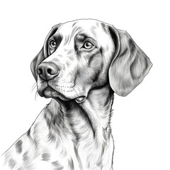 portrait German Shorthaired Pointer Dog ai generated