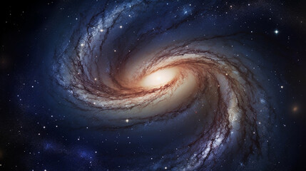 A galaxy filled with vibrant colors and cosmic dust, illuminating the darkness of space. Generative AI