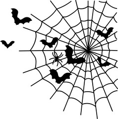 Halloween Spider Web Outline Icon