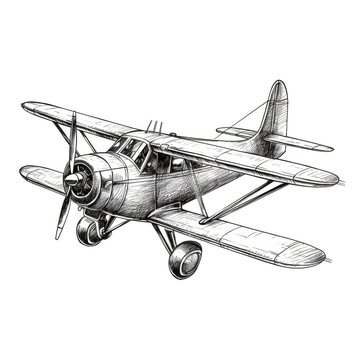 recommend clip art: pilot Vintage Airplane ai generated