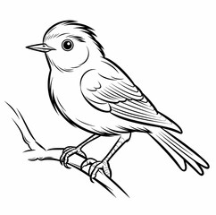 Bird coloring page for toddlers