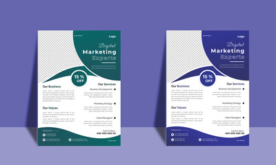 Business Flyer Layout, Business Flyer Layout with Colorful Elements, Brochure Design, Conference Flyer, Corporate Business Flyer Template Design
