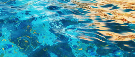 Fototapeta na wymiar summer wave background abstract water sea blue ripple texture banner nature. Generative AI.