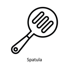 Spatula Vector   outline Icon Design illustration. Kitchen and home  Symbol on White background EPS 10 File