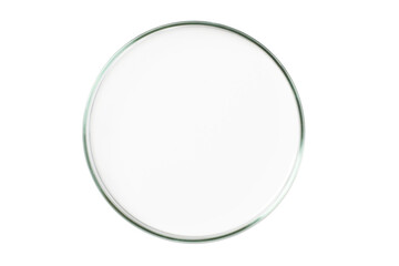 Petri dish isolated on empty background.