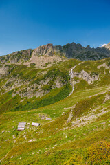 Alp Holzhüs and Hostetbach high above Guttannen in Haslital, Berner Oberland