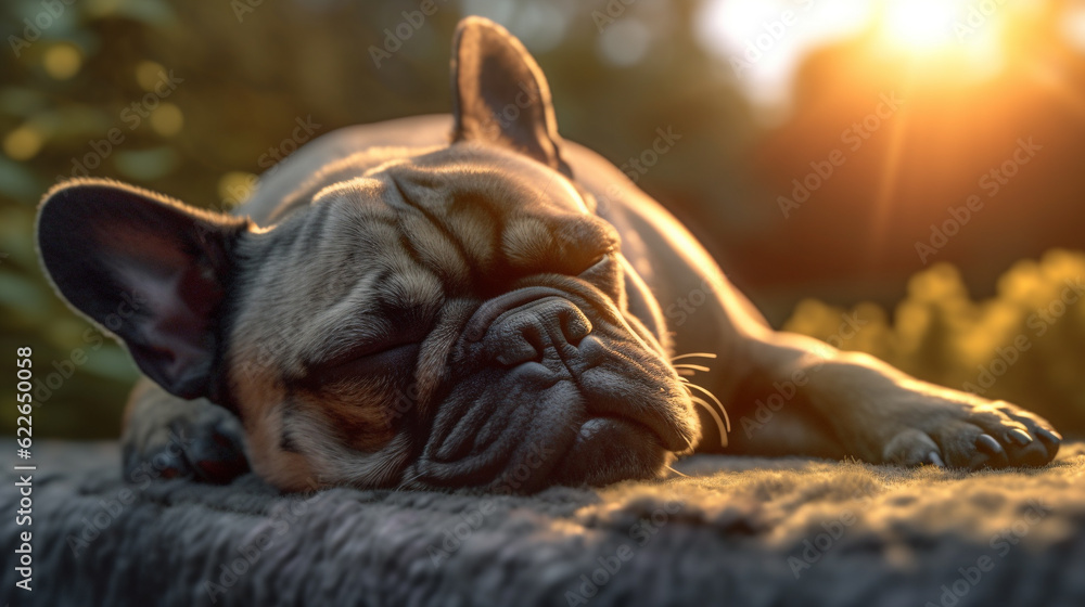 Wall mural bulldog puppy hd 8k wallpaper stock photographic image