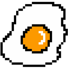 Fototapeta premium pixel fried egg illustration