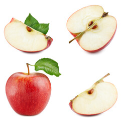 Red apple isolated on white background
