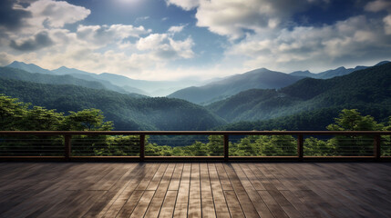 landscape with wooden fence HD 8K wallpaper Stock Photographic Image