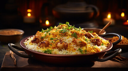 pasta with meat and vegetables HD 8K wallpaper Stock Photographic Image