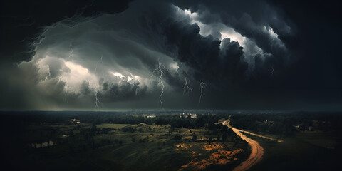 Whispers of the Shadows Forgotten Whispers Dark moody storm clouds Ominous warning   Ai generated 