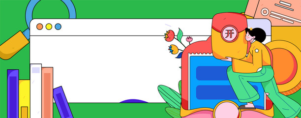 Holiday Shopping E-Commerce Online Shopping People Flat Vector Concept Operation Hand Drawn Illustration
