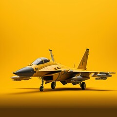 Fototapeta na wymiar et Fighter on yellow background
