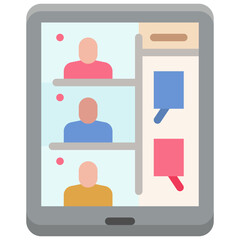 video conference flat icon