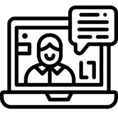 video calling line icon