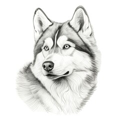 sled Siberian Husky Dog ai generated