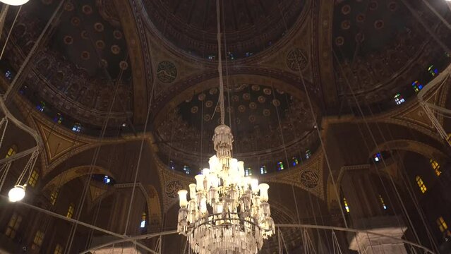 Mosque of Muhammad Ali interior isalamic beautiful architecture in Cairo Egypt