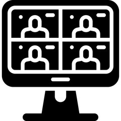 video calling solid icon